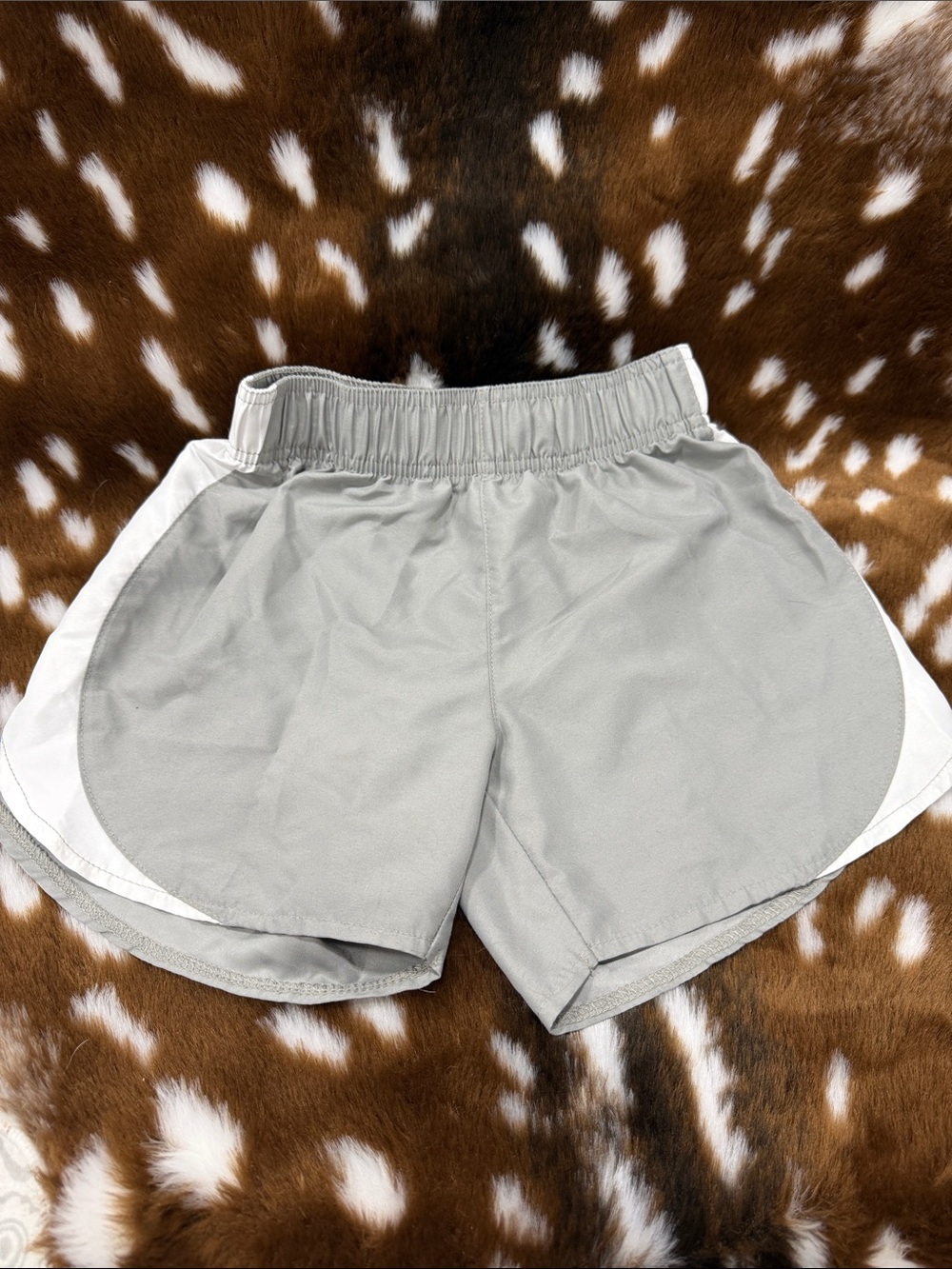 bcg Light Gray Women's Athletic Shorts with White Trim